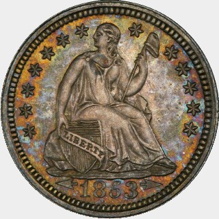 1853 Proof Five Cent obverse