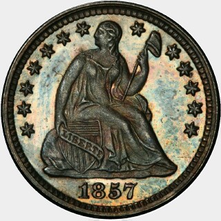 1857 Proof Five Cent obverse