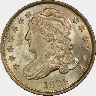 1834  Ten Cent obverse