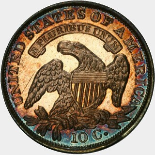 1834 Proof Ten Cent reverse