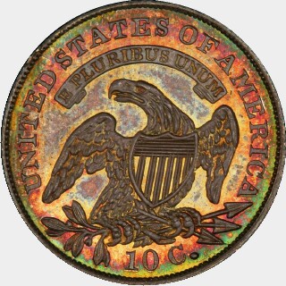 1835 Proof Ten Cent reverse