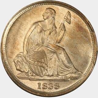 1838-O  Ten Cent obverse