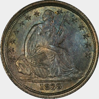 1838  Ten Cent obverse