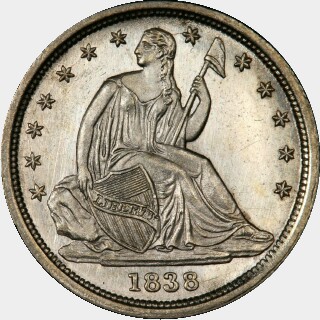 1838  Ten Cent obverse