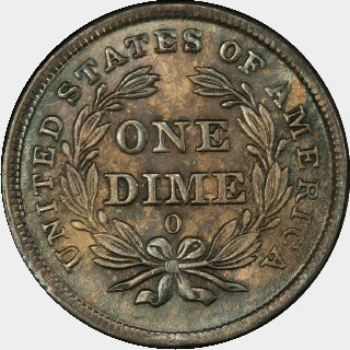 1839-O  Ten Cent reverse