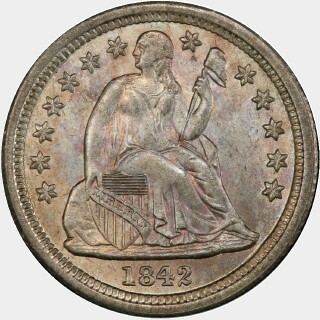 1842  Ten Cent obverse