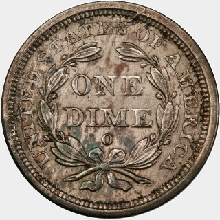 1842-O  Ten Cent reverse