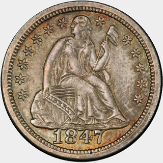 1847  Ten Cent obverse
