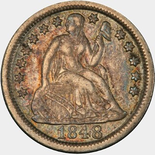 1848  Ten Cent obverse