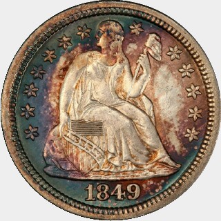 1849  Ten Cent obverse
