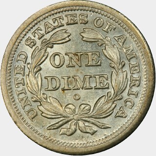 1849-O  Ten Cent reverse