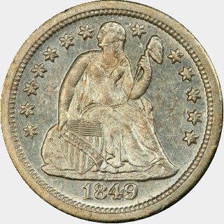 1849-O  Ten Cent obverse