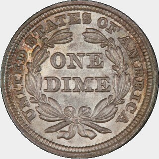 1850  Ten Cent reverse