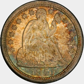 1850-O  Ten Cent obverse