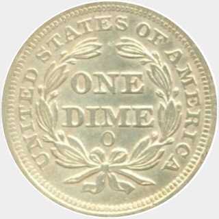 1851-O  Ten Cent reverse