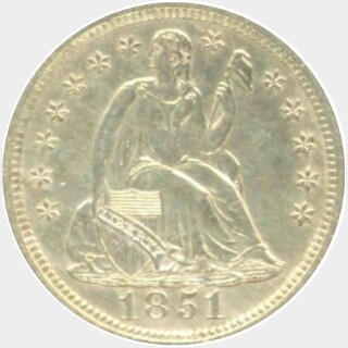 1851-O  Ten Cent obverse
