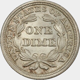 1852  Ten Cent reverse