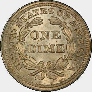 1853  Ten Cent reverse