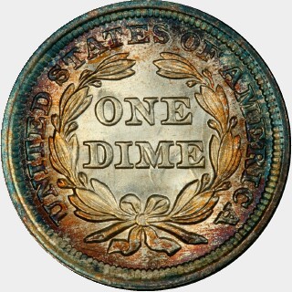 1853  Ten Cent reverse