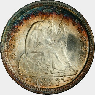 1853  Ten Cent obverse
