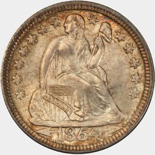 1854  Ten Cent obverse