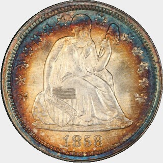 1858  Ten Cent obverse