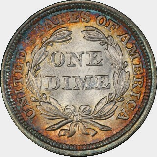 1859  Ten Cent reverse