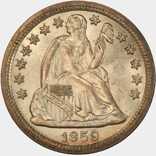 1859-O  Ten Cent obverse