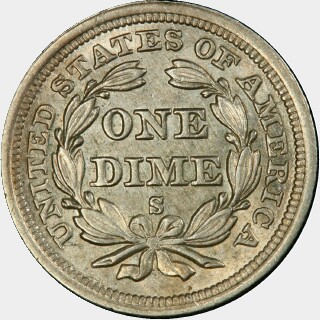 1859-S  Ten Cent reverse