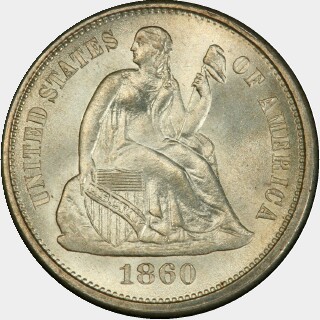 1860  Ten Cent obverse