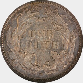 1860-O  Ten Cent reverse