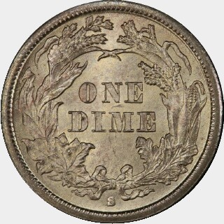 1861-S  Ten Cent reverse