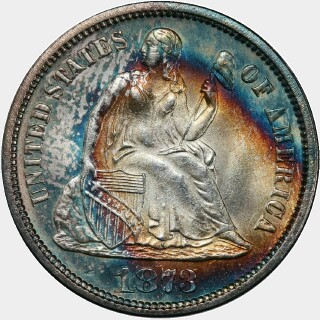 1873  Ten Cent obverse