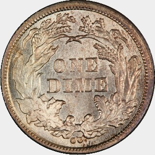 1873-CC  Ten Cent reverse