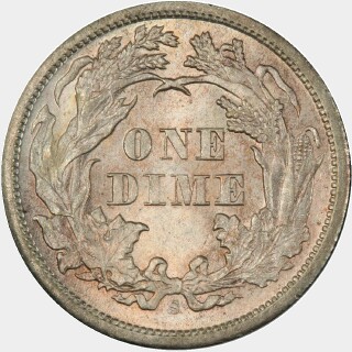 1873-S  Ten Cent reverse