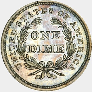 1839 Proof Ten Cent reverse