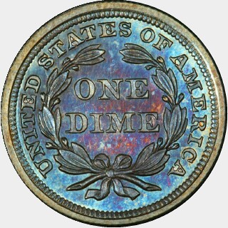 1842 Proof Ten Cent reverse