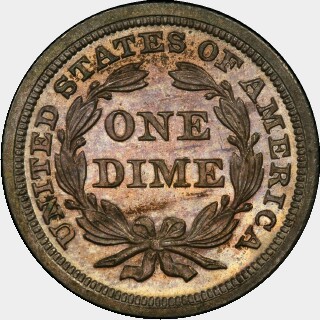 1844 Proof Ten Cent reverse