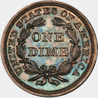 1846 Proof Ten Cent reverse