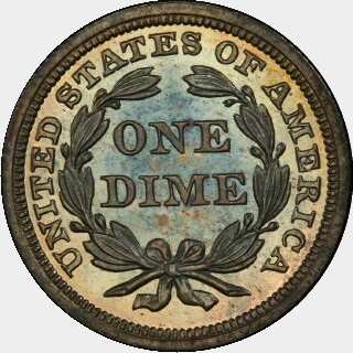 1847 Proof Ten Cent reverse