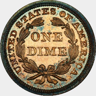 1848 Proof Ten Cent reverse