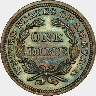 1849 Proof Ten Cent reverse