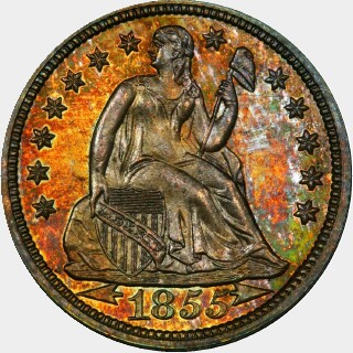 1855 Proof Ten Cent obverse