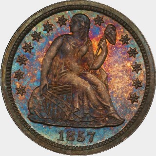 1857 Proof Ten Cent obverse