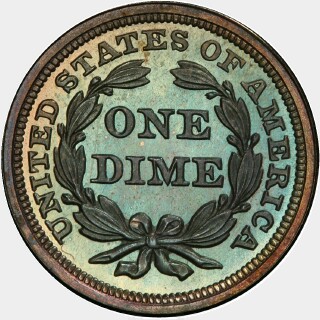 1859 Proof Ten Cent reverse