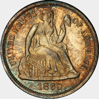 1860 Proof Ten Cent obverse