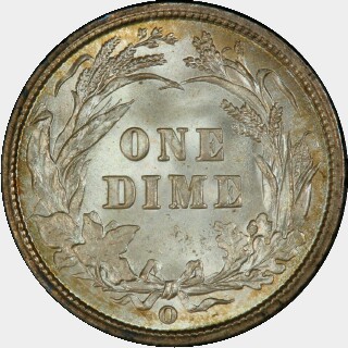 1892-O  Ten Cent reverse