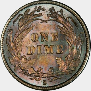 1892-S  Ten Cent reverse