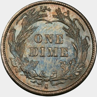 1893-S  Ten Cent reverse