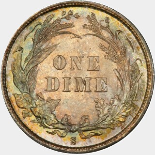 1895-S  Ten Cent reverse